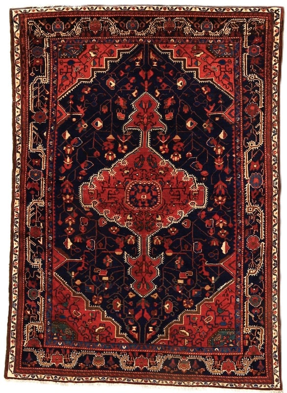 Perserteppich Persien 190 x 137 cm Wolle handgeknüpft antik