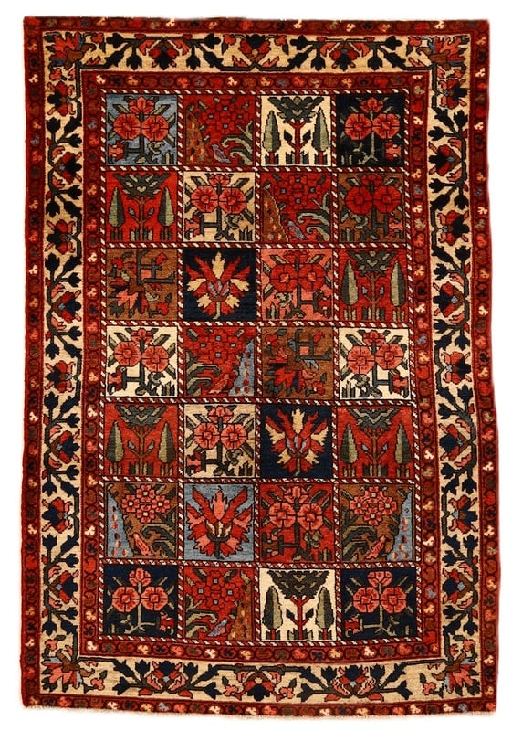 Perserteppich Bakhtiar 191 x 127 cm Wolle und Seide handgeknüpft