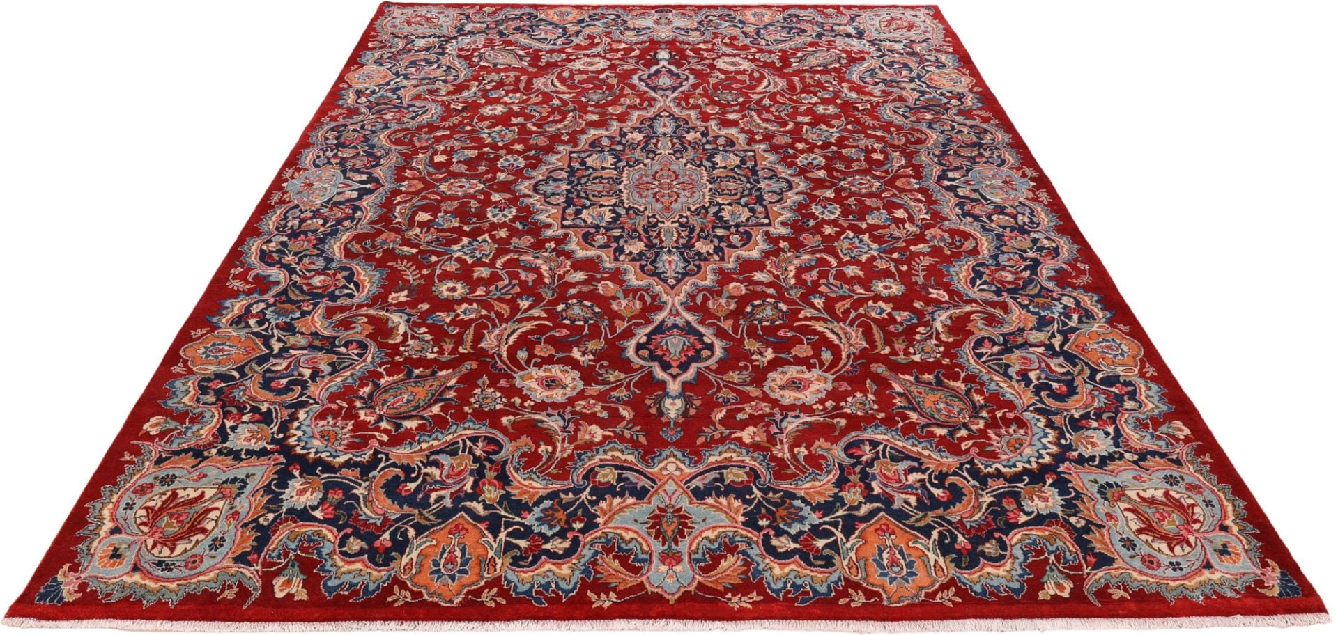 Perserteppich Mashad 250 x 358 cm Schurwolle handgeknüpft floral