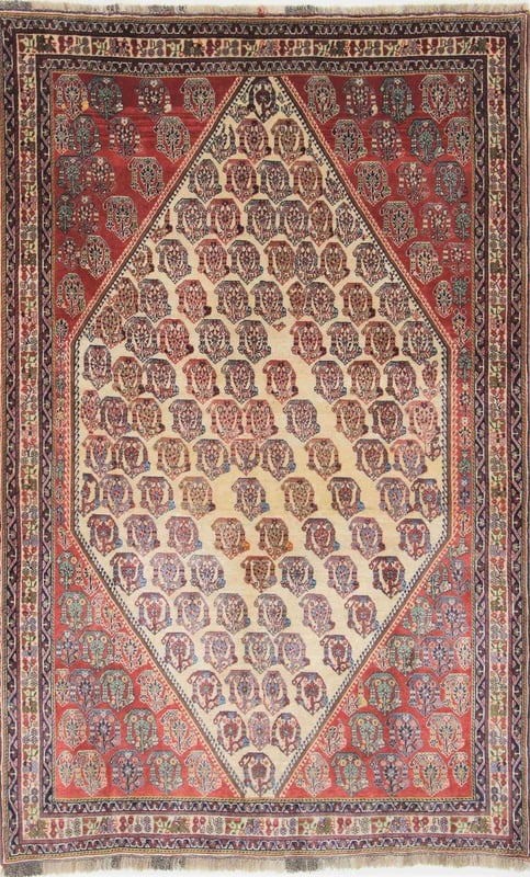 Perserteppich Kashkoli 247 x 149 cm Wolle handgeknüpft Antik