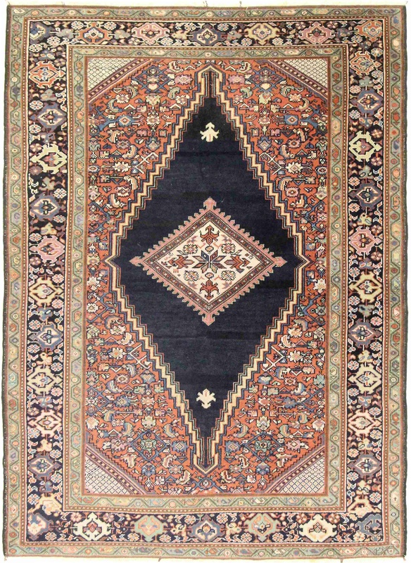 Perserteppich 150 x 107 cm Wolle handgeknüpft Antik