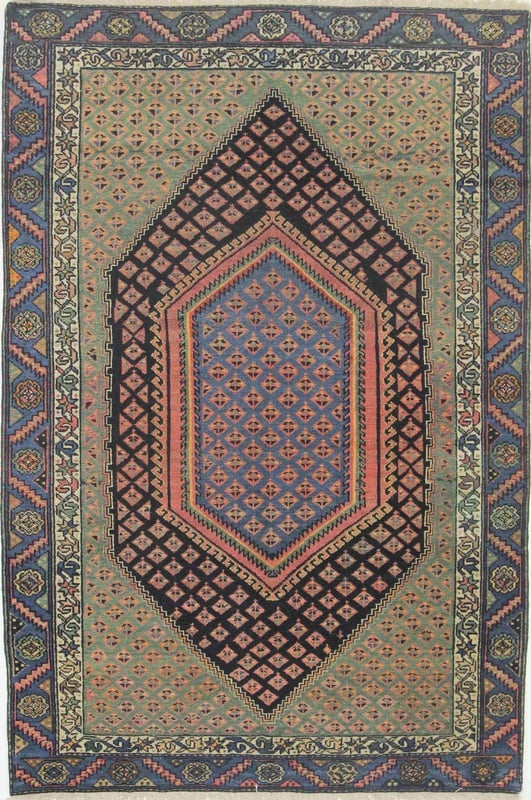 Perserteppich Malayer 180 x 120 cm Wolle handgeknüpft antik