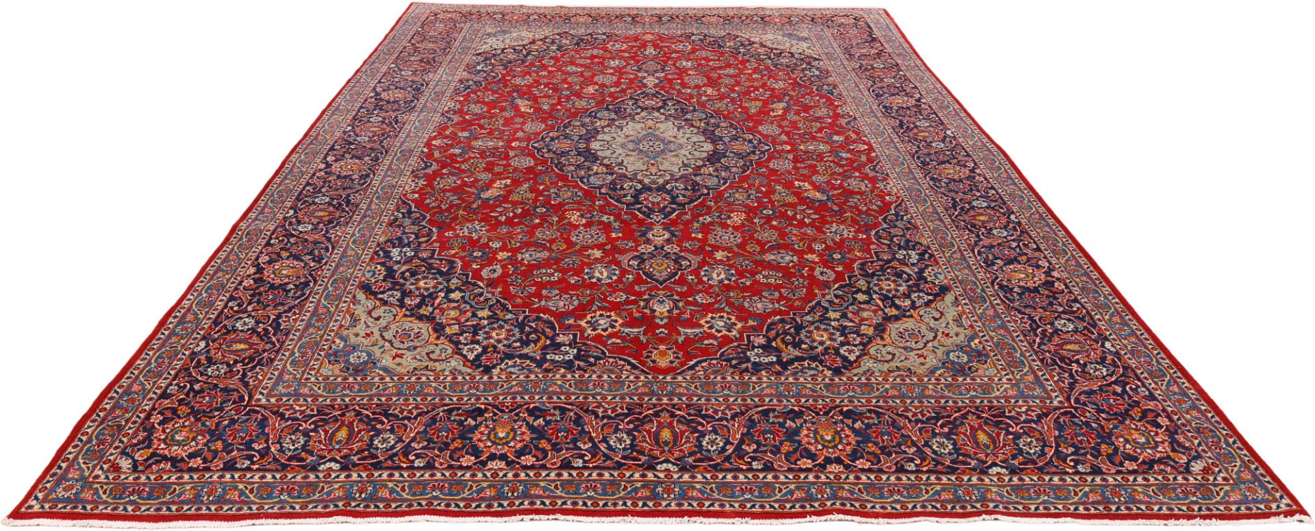 Perserteppich Kashan 308 x 437 cm Schurwolle handgeknüpft