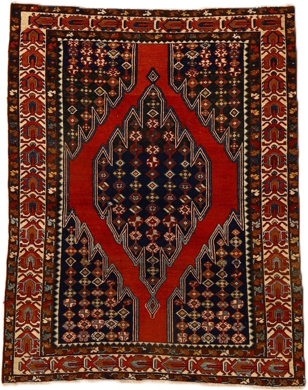 Perserteppich Persien 168 x 138 cm Wolle handgeknüpft antik