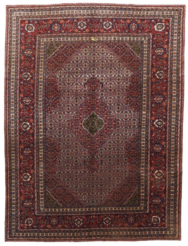 Perserteppich Iran 313 x 234 cm Wolle-Seide handgeknüpft Antik