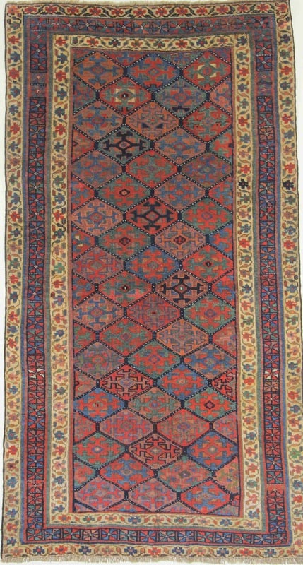 Orientteppich Russland 253 x 135 cm Wolle handgeknüpft antik