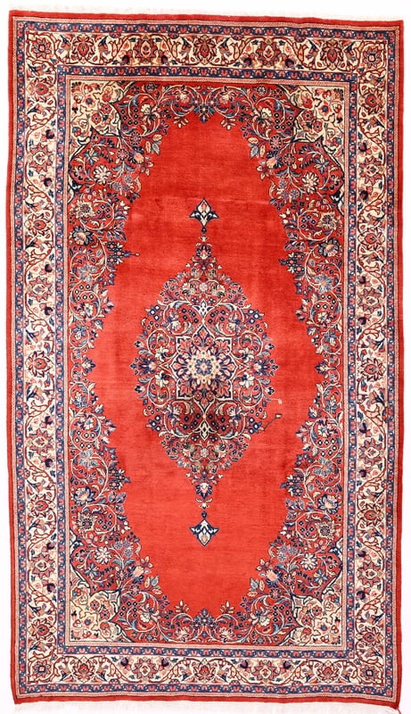 Perserteppich Sarough 346 x 192 cm Wolle handgeknüpft antik