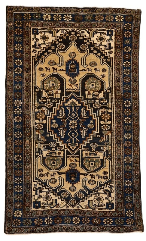 Perserteppich Zanjan 205 x 127 cm Wolle handgeknüpft antik