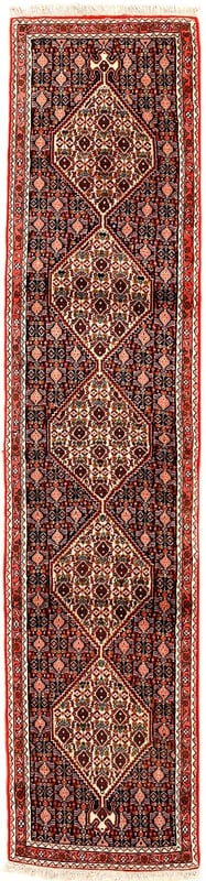 Perserteppich Bidjar 255 x 57 cm Wolle handgeknüpft Antik