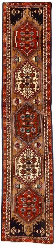 Perserteppich Ardebil 286 x 59 cm Wolle handgeknüpft Antik