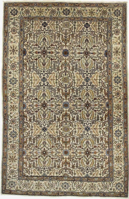 Perserteppich Kerman 212 x 136 cm Schurwolle handgeknüpft Antik