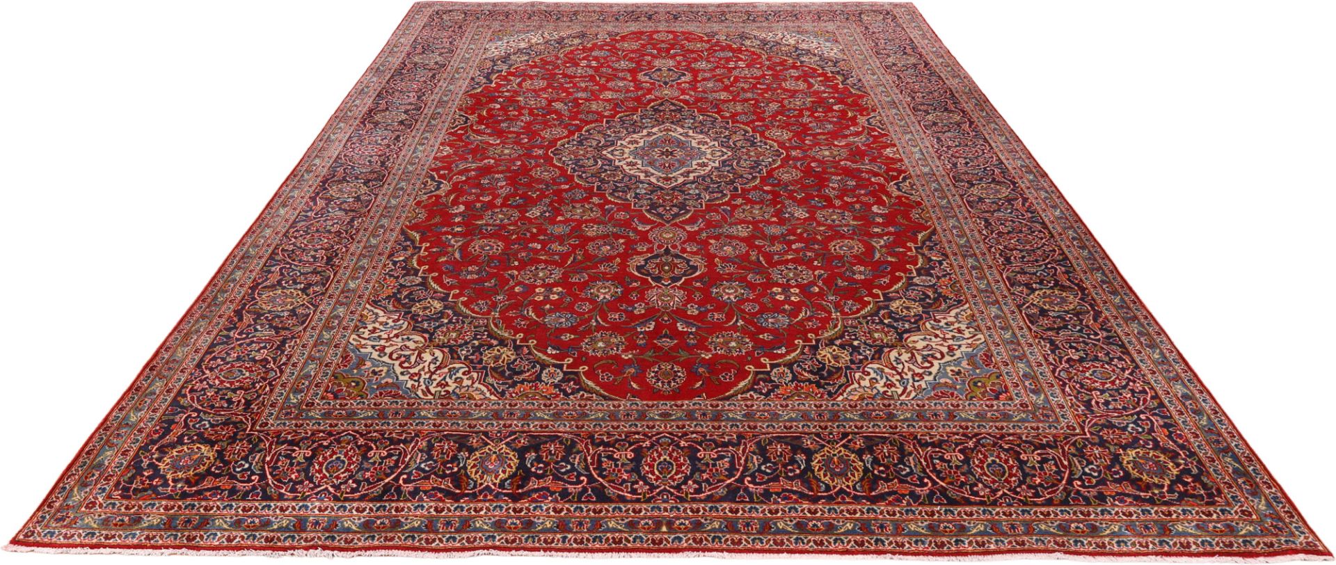 Perserteppich Kashan 292 x 415 cm Schurwolle handgeknüpft