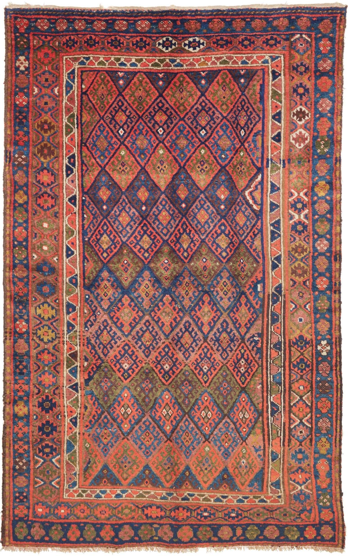 Perserteppich Kazak 163 x 264 cm Schurwolle handgeknüpft antik