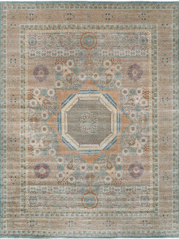 Orientteppich Mamluk 356x462 cm Schurwolle handgeknüpft Medaillon