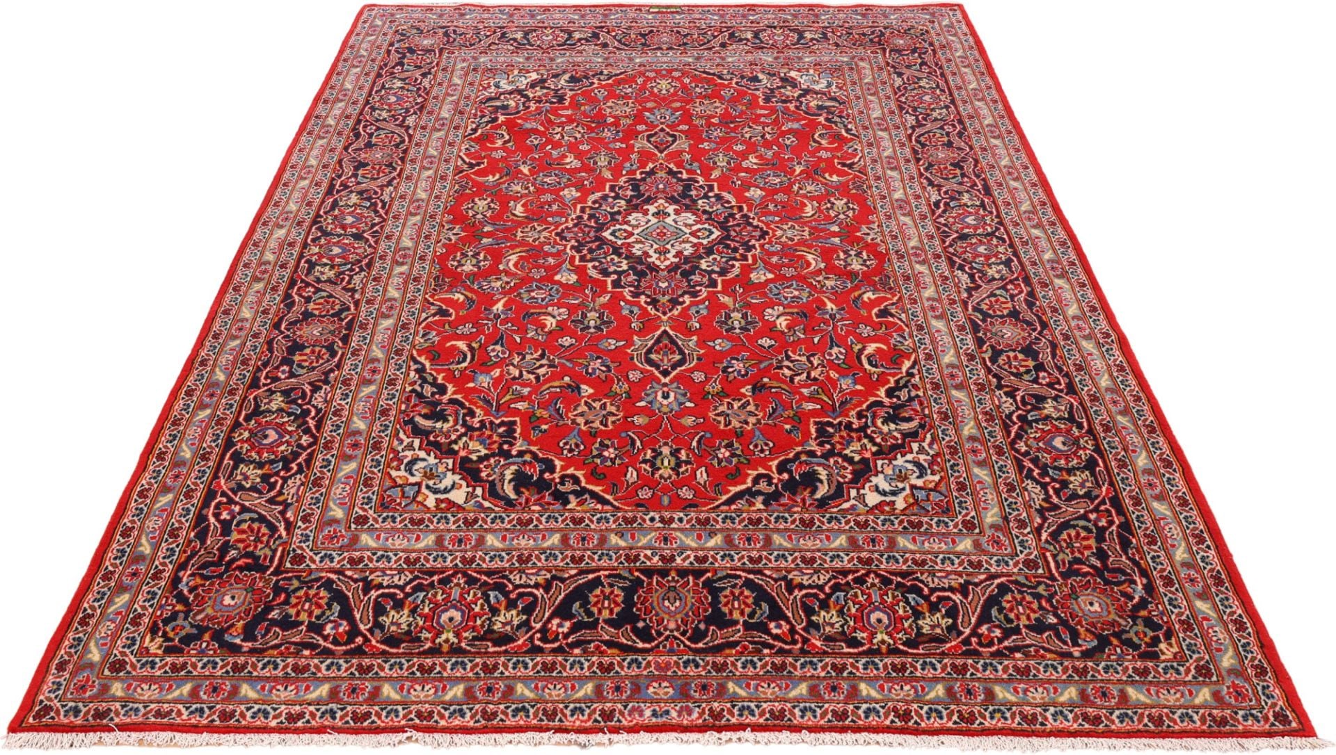Perserteppich Kashan 200 x 296 cm Schurwolle handgeknüpft