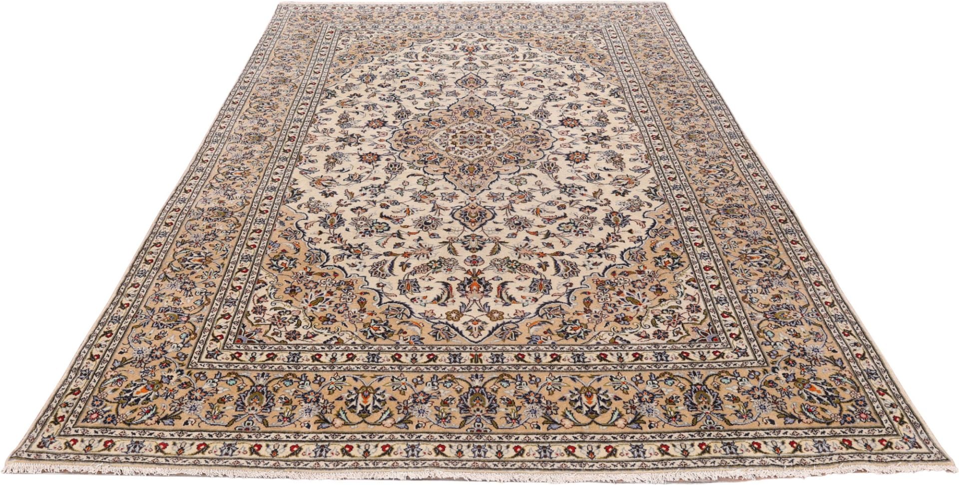 Perserteppich Kashan 240 x 347 cm Schurwolle handgeknüpft
