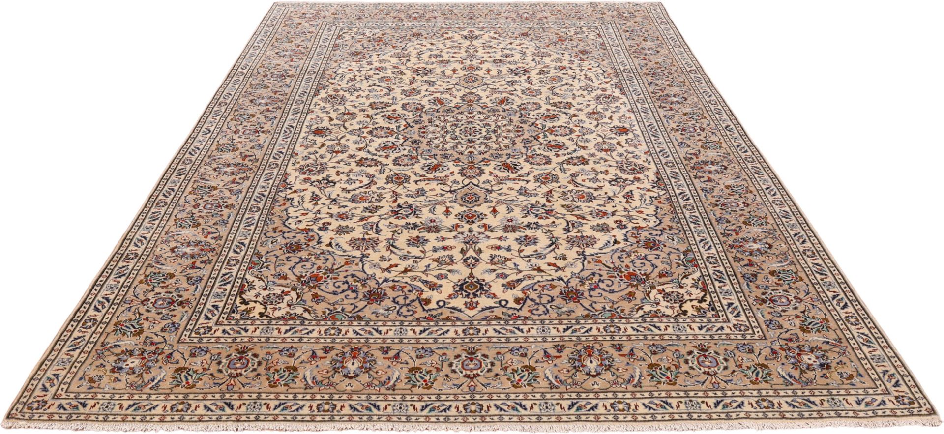 Perserteppich Kashan 240 x 342 cm Schurwolle handgeknüpft