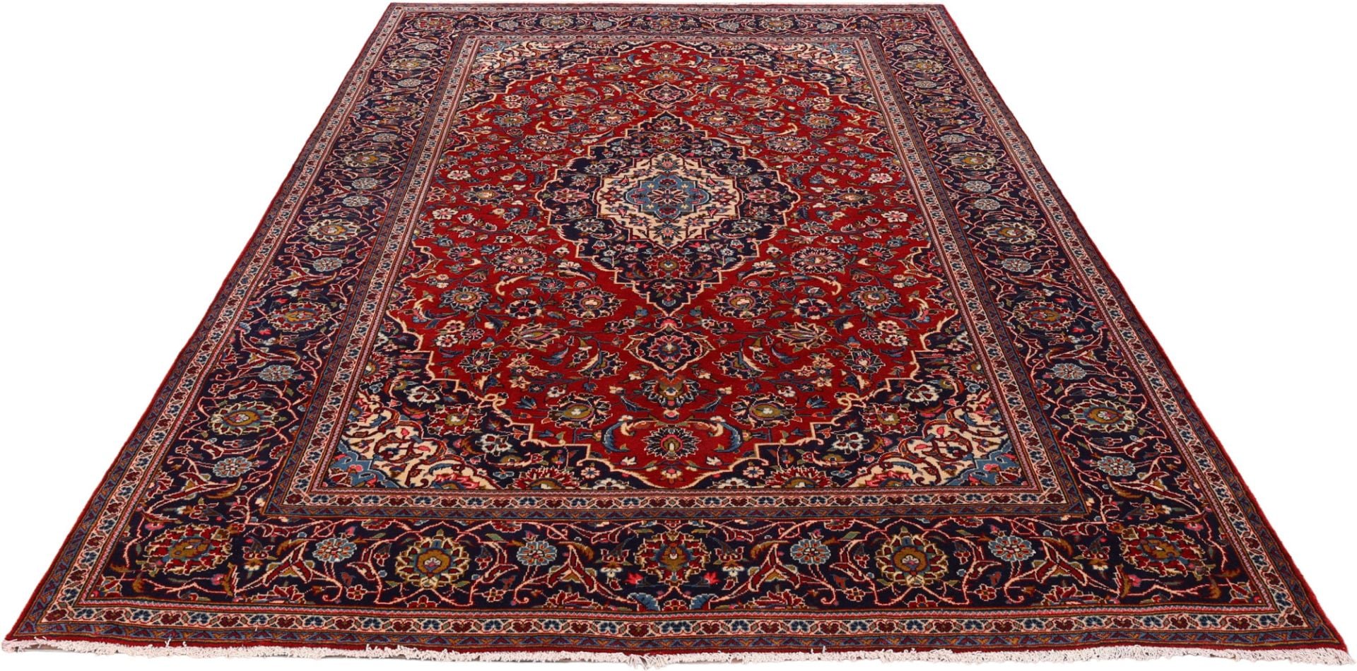 Perserteppich Kashan 236 x 350 cm Schurwolle handgeknüpft