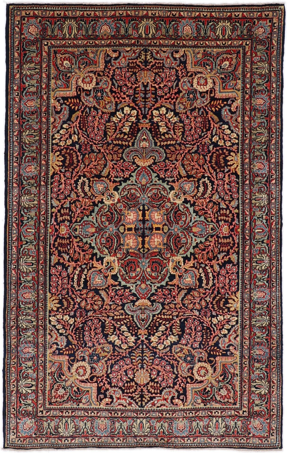 Perserteppich Bachtiar 133 x 213 cm Schurwolle handgeknüpft antik