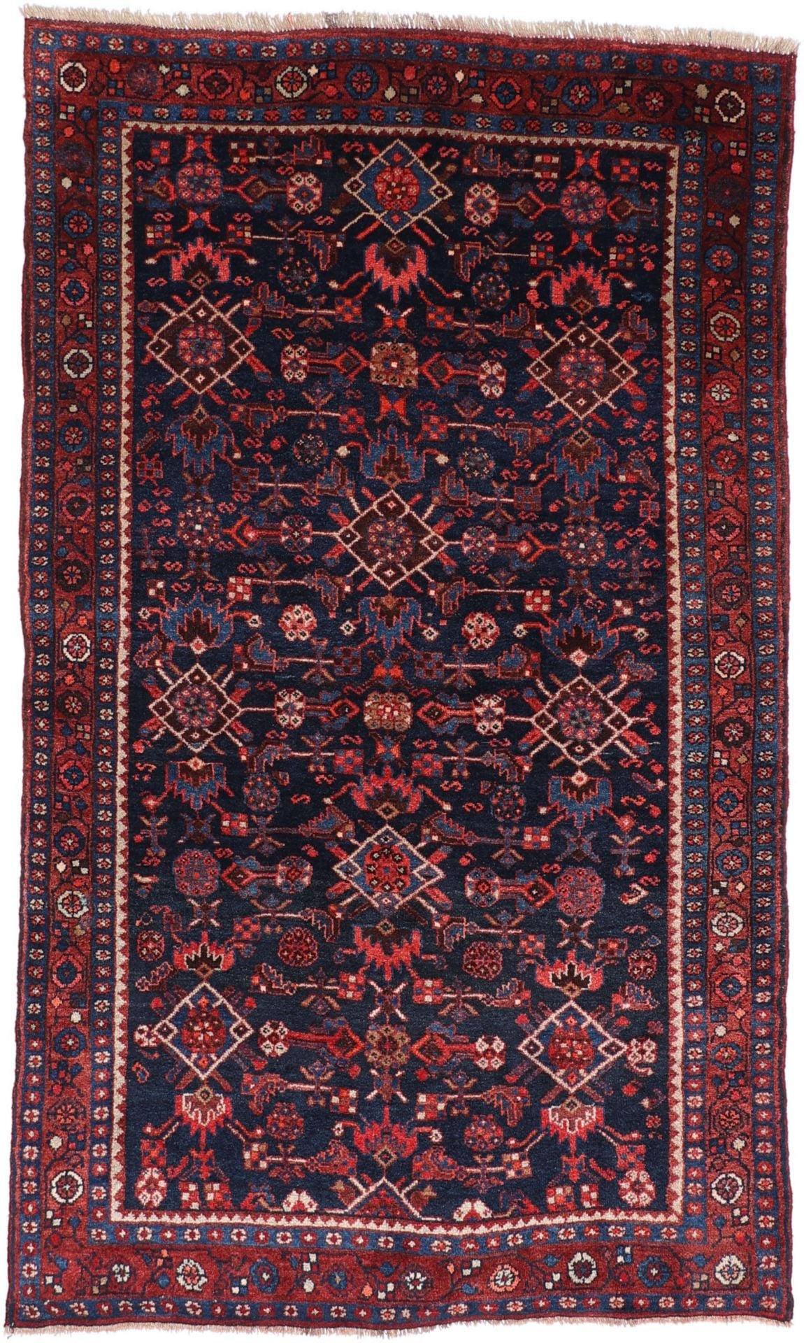 Perserteppich Kurdi 127 x 215 cm Schurwolle handgeknüpft antik