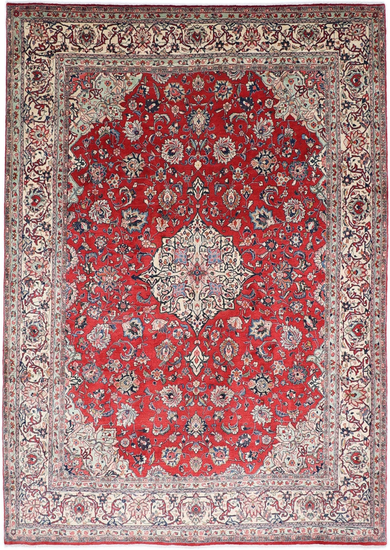 Perserteppich Sarough 255 x 365 cm Schurwolle handgeknüpft antik