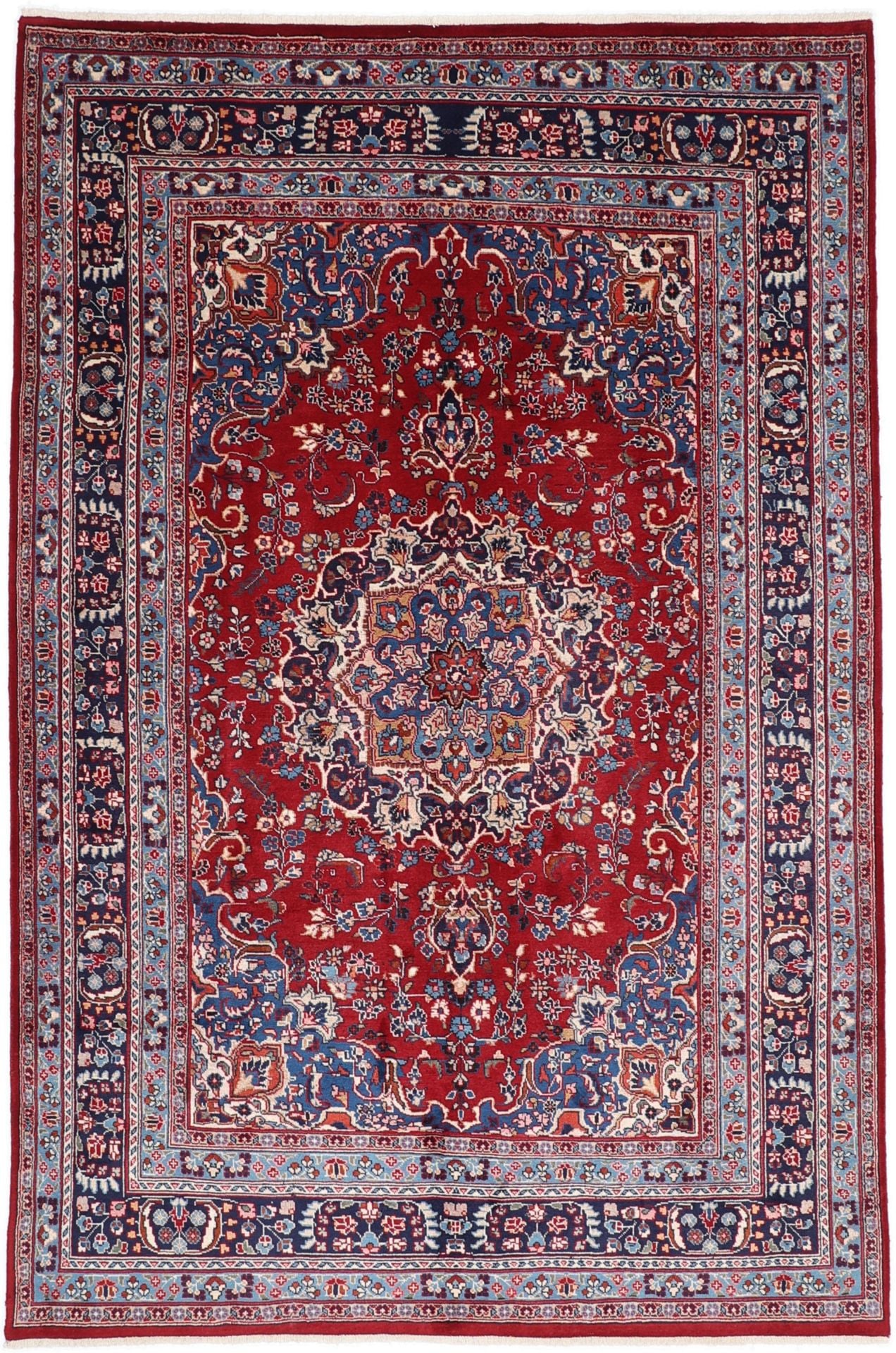 Perserteppich Mashad 194 x 295 cm Schurwolle handgeknüpft