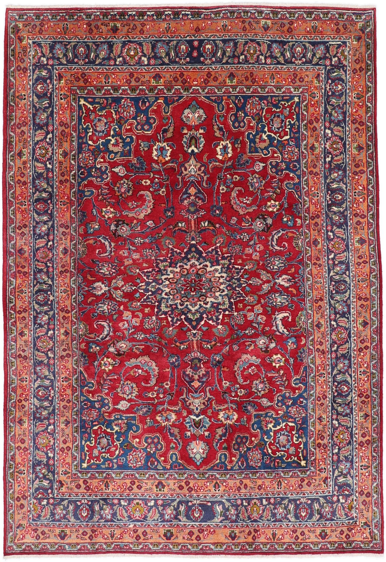 Perserteppich Mashad 200 x 290 cm Schurwolle handgeknüpft
