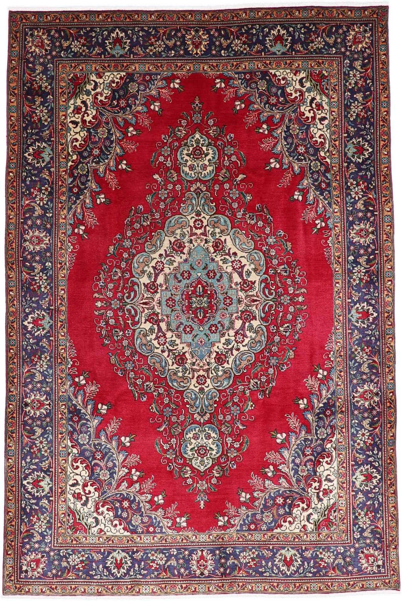 Perserteppich Täbriz 200 x 302 cm Schurwolle handgeknüpft
