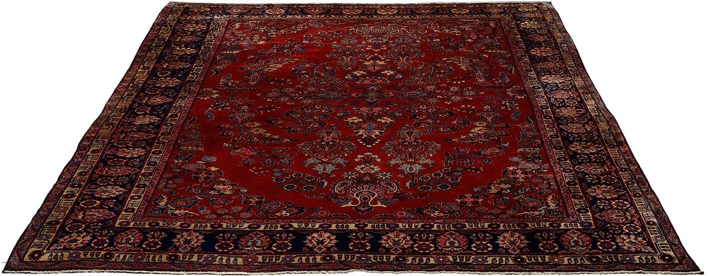Perserteppich Sarough 317 x 430 cm Schurwolle handgeknüpft antik