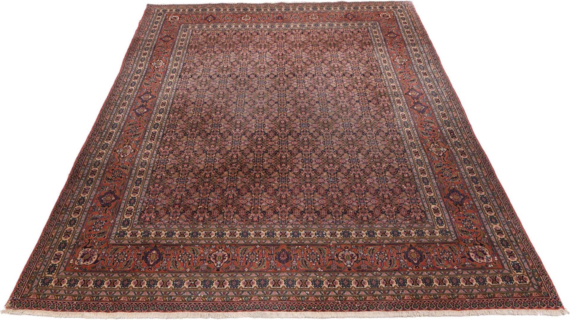 Perserteppich Moud 213 x 298 cm Schurwolle handgeknüpft antik
