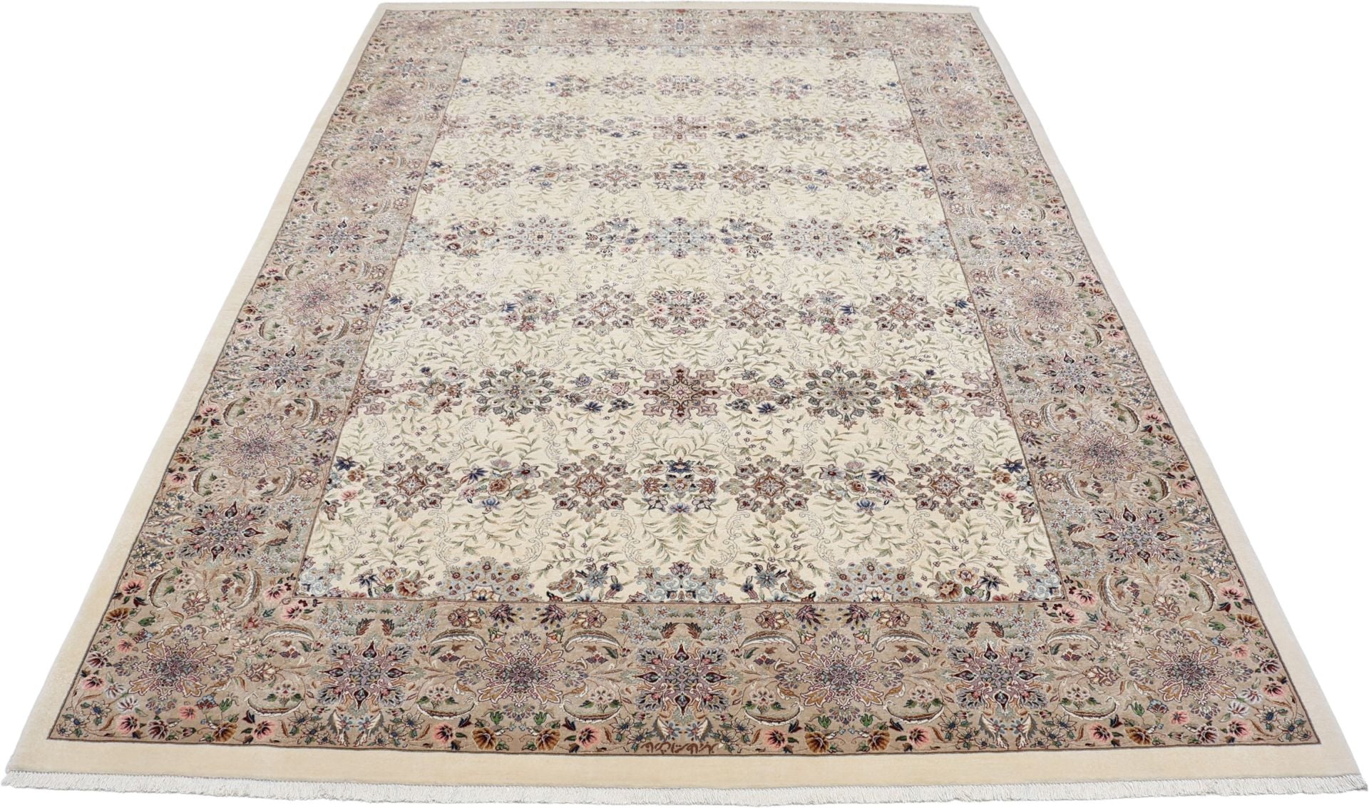 Perserteppich Isfahan 217 x 310 cm Schurwolle-Seide handgeknüpft
