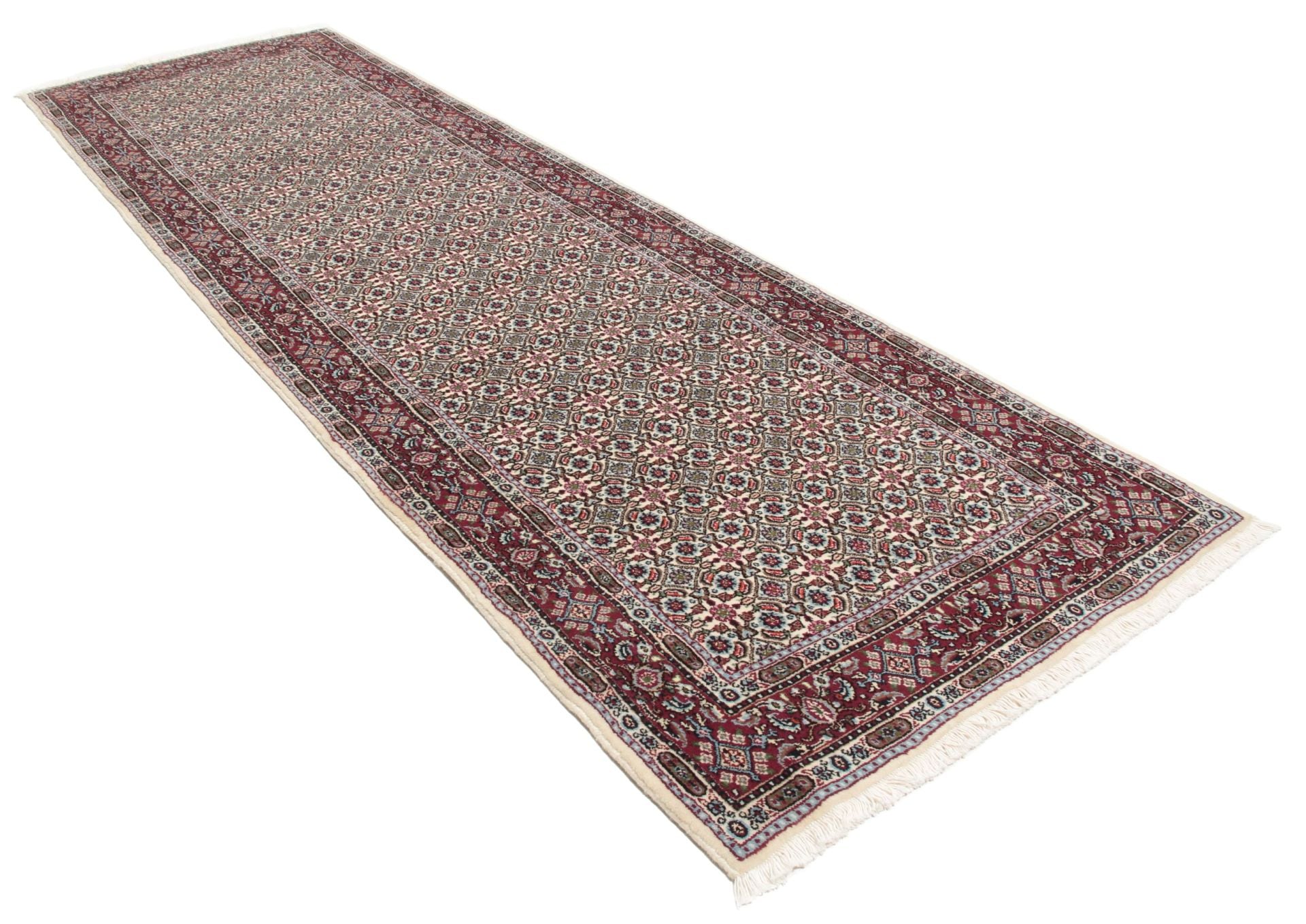 Perserteppich Moud 80 x 260 cm Schurwolle handgeknüpft floral