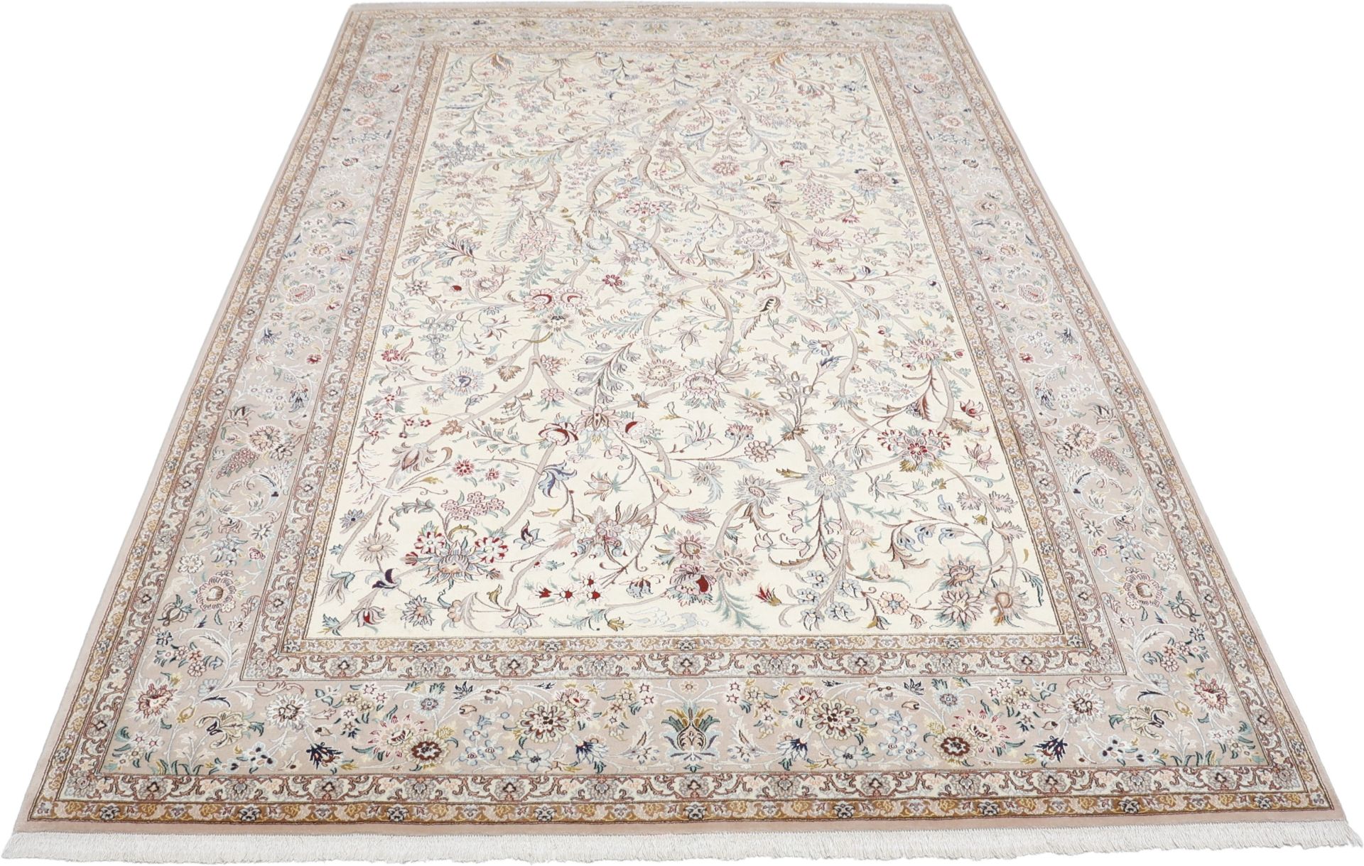 Perserteppich Isfahan 200 x 310 cm Schurwolle-Seide handgeknüpft