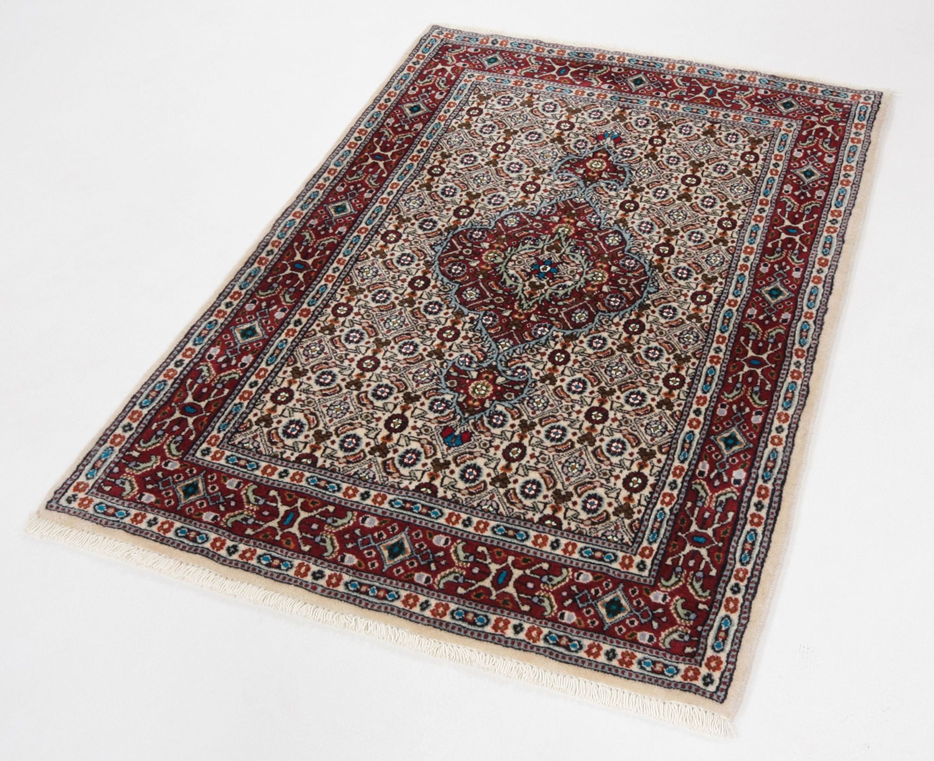 Perserteppich Moud 83 x 123 cm Schurwolle handgeknüpft floral