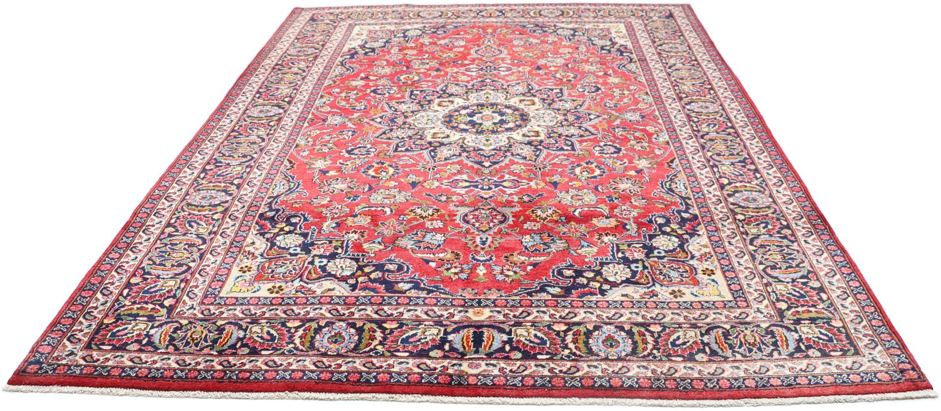Perserteppich Mashad 197 x 290 cm Schurwolle handgeknüpft