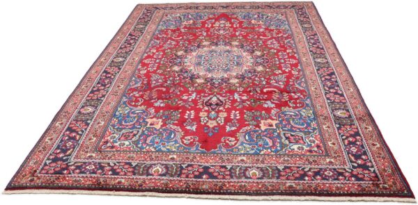 Perserteppich Mashad 198 x 300 cm Schurwolle handgeknüpft floral