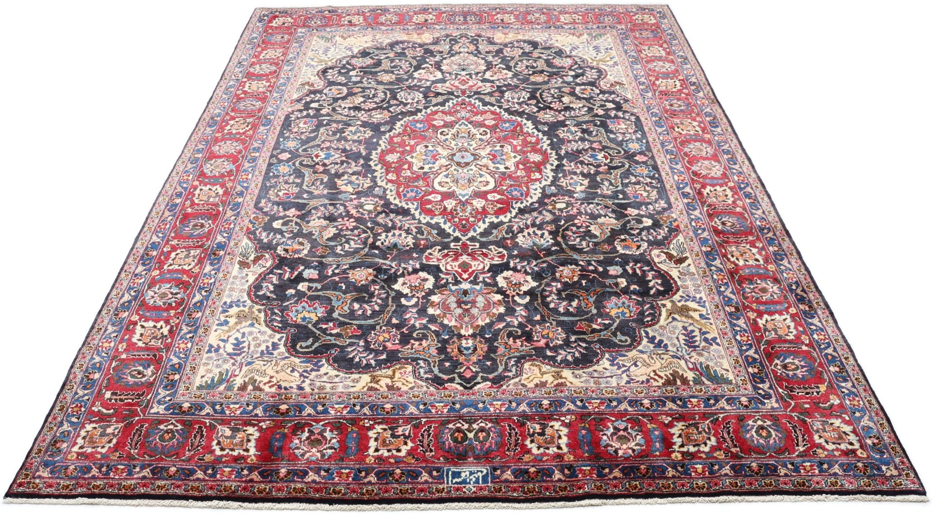 Perserteppich Mashad 248 x 345 cm Schurwolle handgeknüpft
