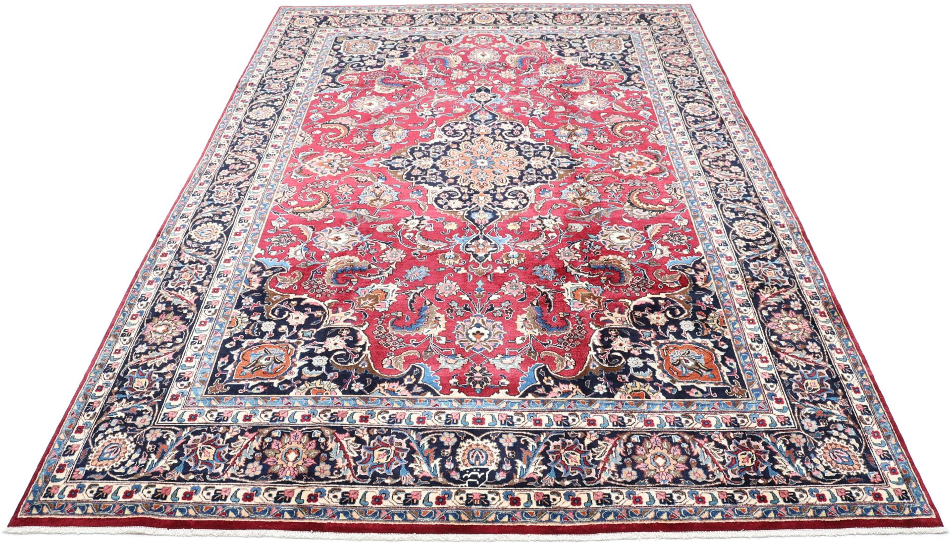 Perserteppich Mashad 245 x 350 cm handgeknüpft Schurwolle