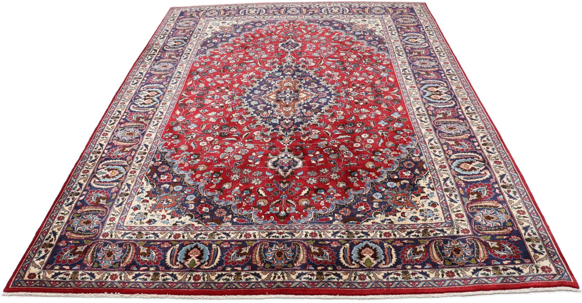 Perserteppich Mashad 245 x 335 cm Schurwolle handgeknüpft blumig