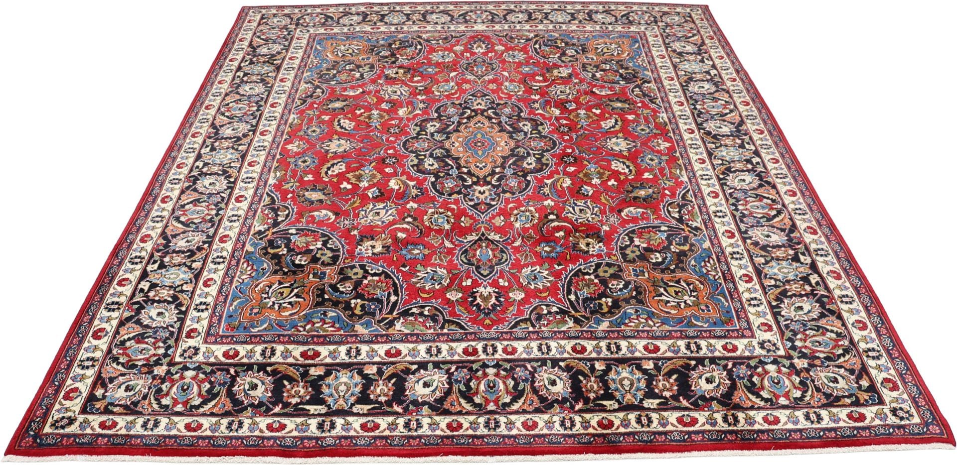 Perserteppich Mashad 246 x 293 cm Schurwolle handgeknüpft