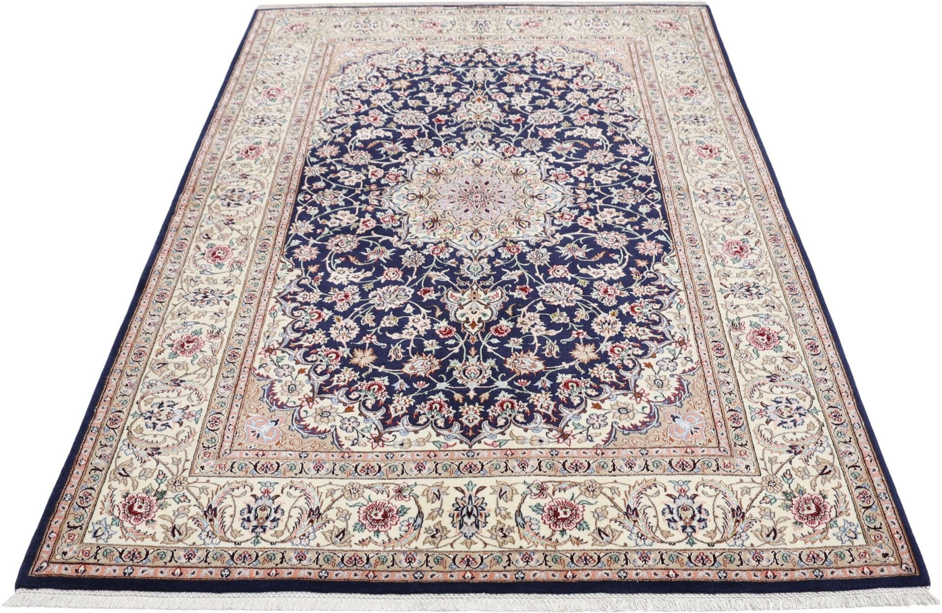 Perserteppich Isfahan 157 x 230 cm Schurwolle-Seide handgeknüpft