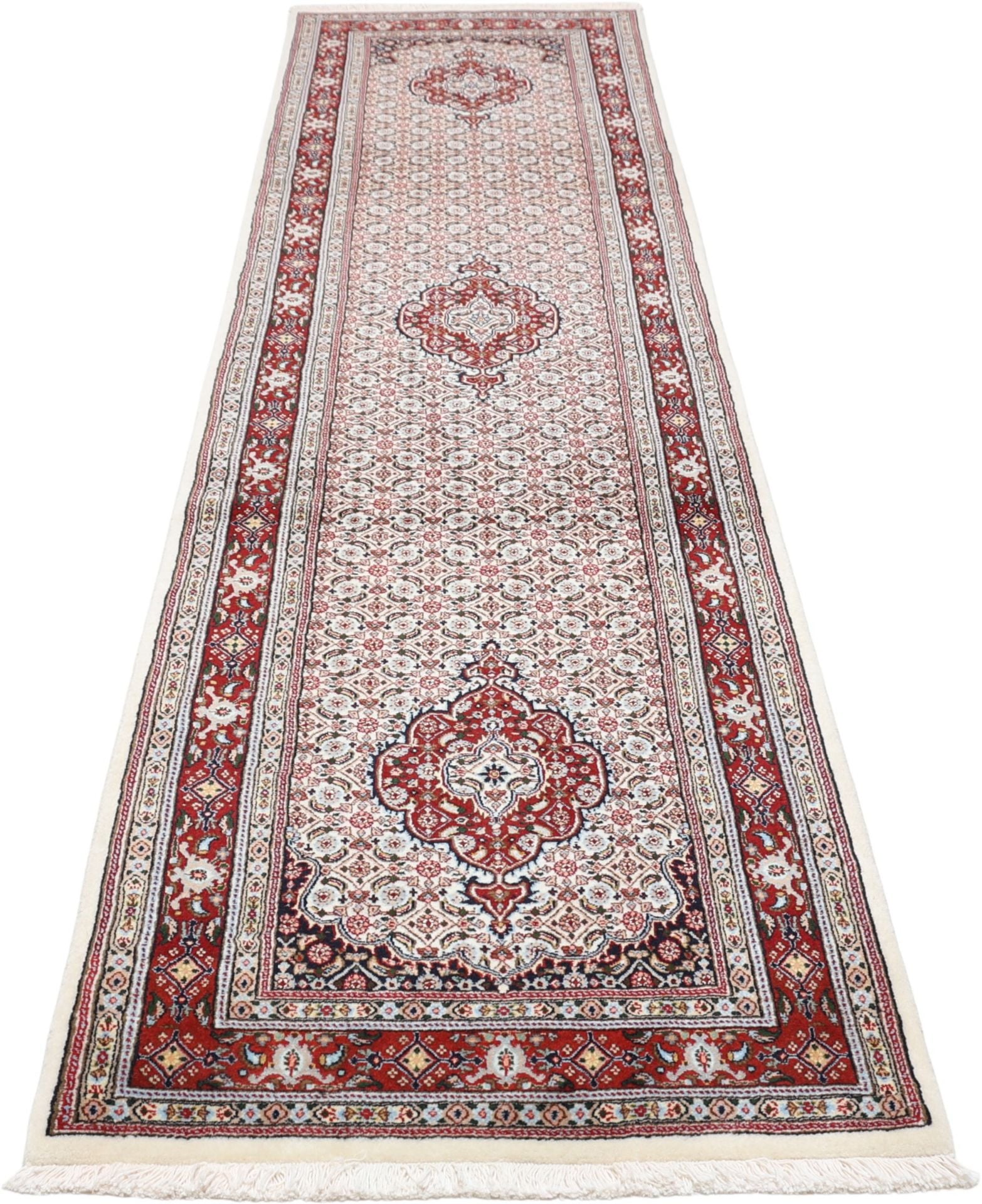 Perserteppich Moud 77 x 317 cm Schurwolle handgeknüpft floral