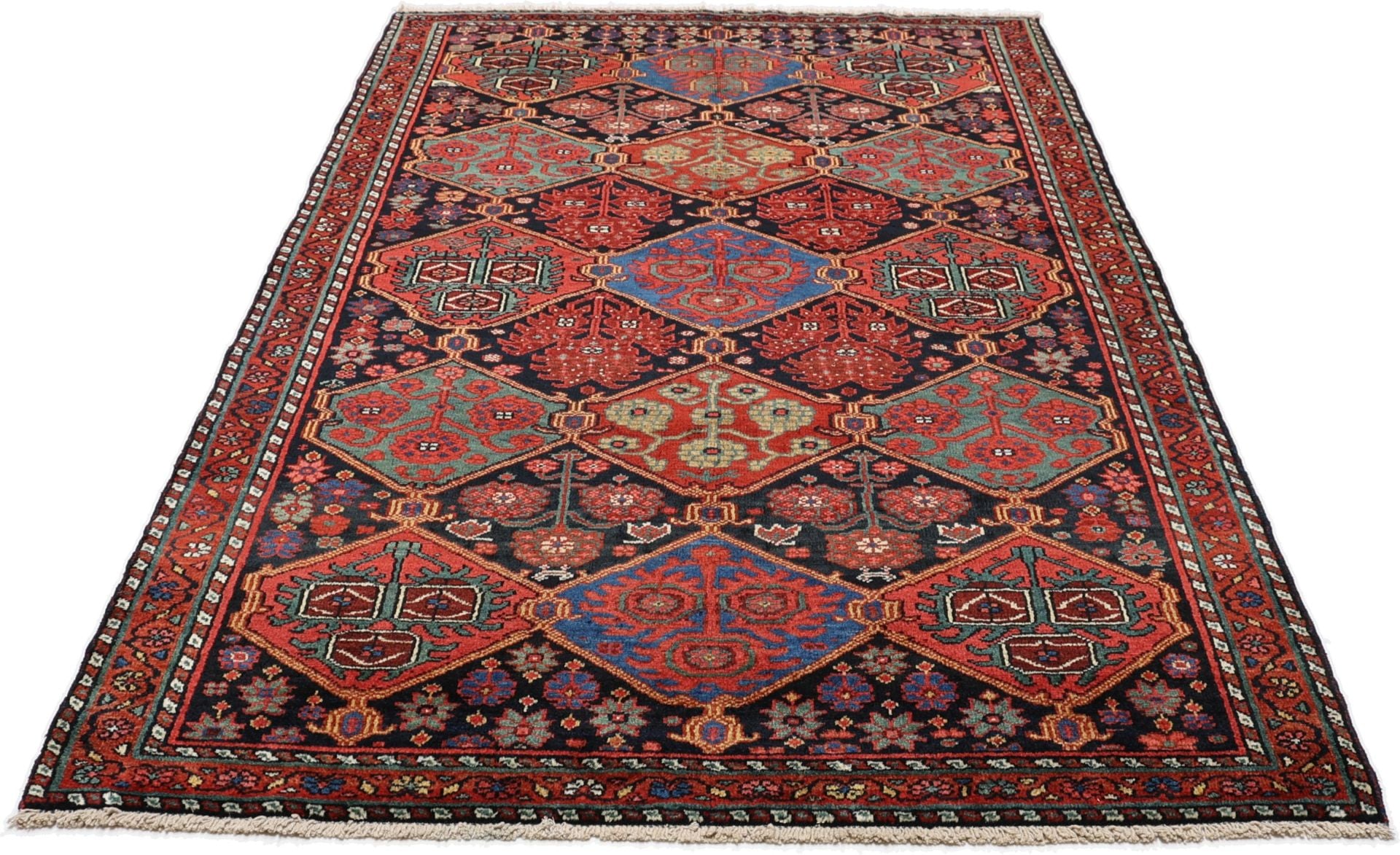 Perserteppich Bachtiar 137 x 218 cm Schurwolle handgeknüpft antik