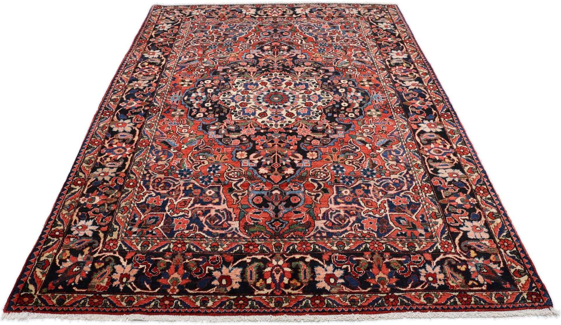 Perserteppich Bachtiar 145 x 210 cm Schurwolle handgeknüpft antik