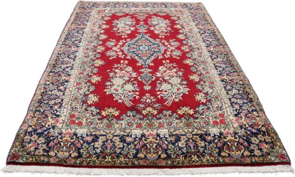 Perserteppich Kirman 143 x 222 cm Schurwolle handgeknüpft