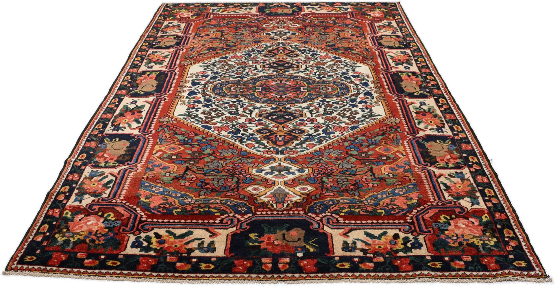 Perserteppich Bachtiar 174 x 250 cm Schurwolle handgeknüpft antik