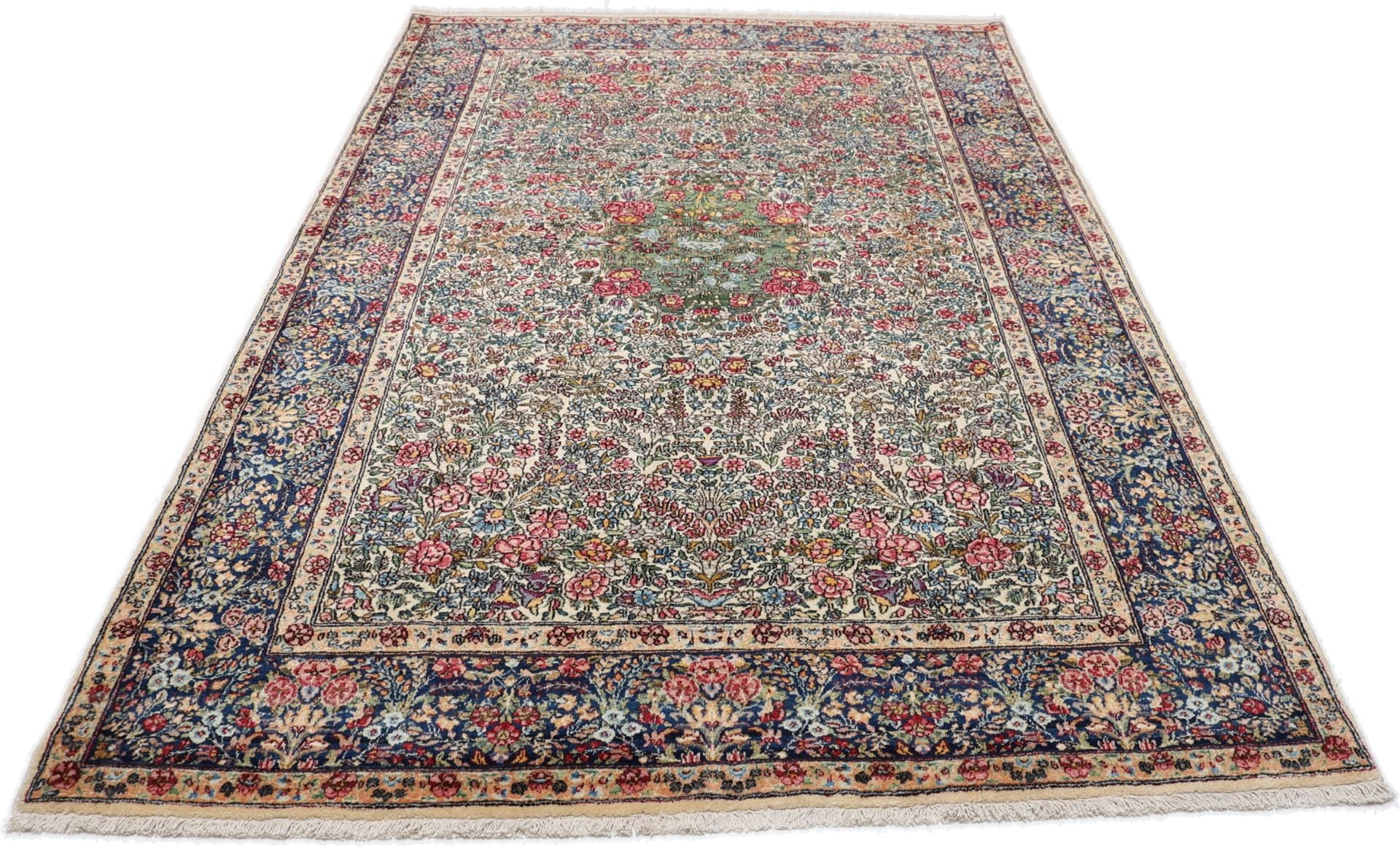 Perserteppich Kirman 145 x 230 cm Schurwolle handgeknüpft