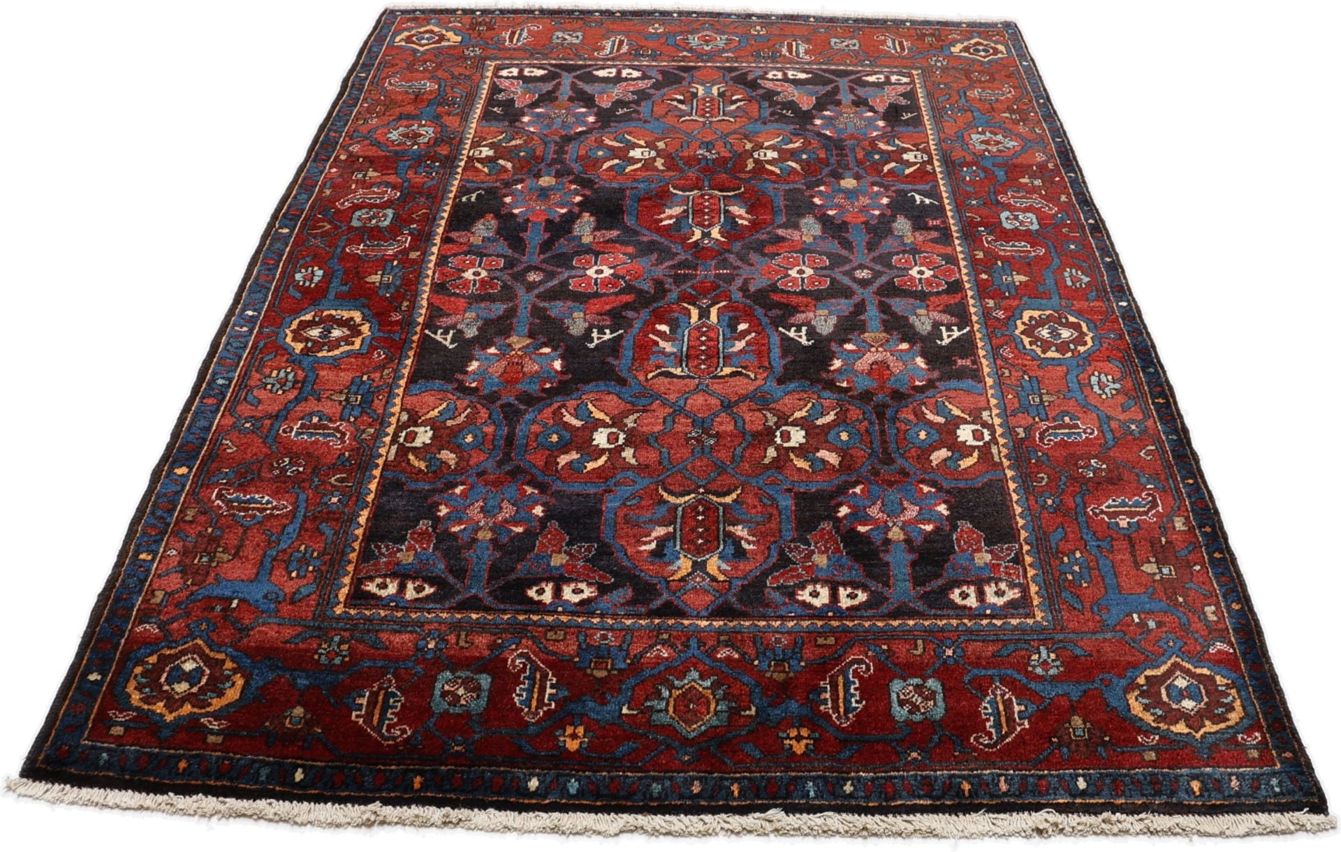 Perserteppich Bidjar 135 x 198 cm Schurwolle handgeknüpft antik