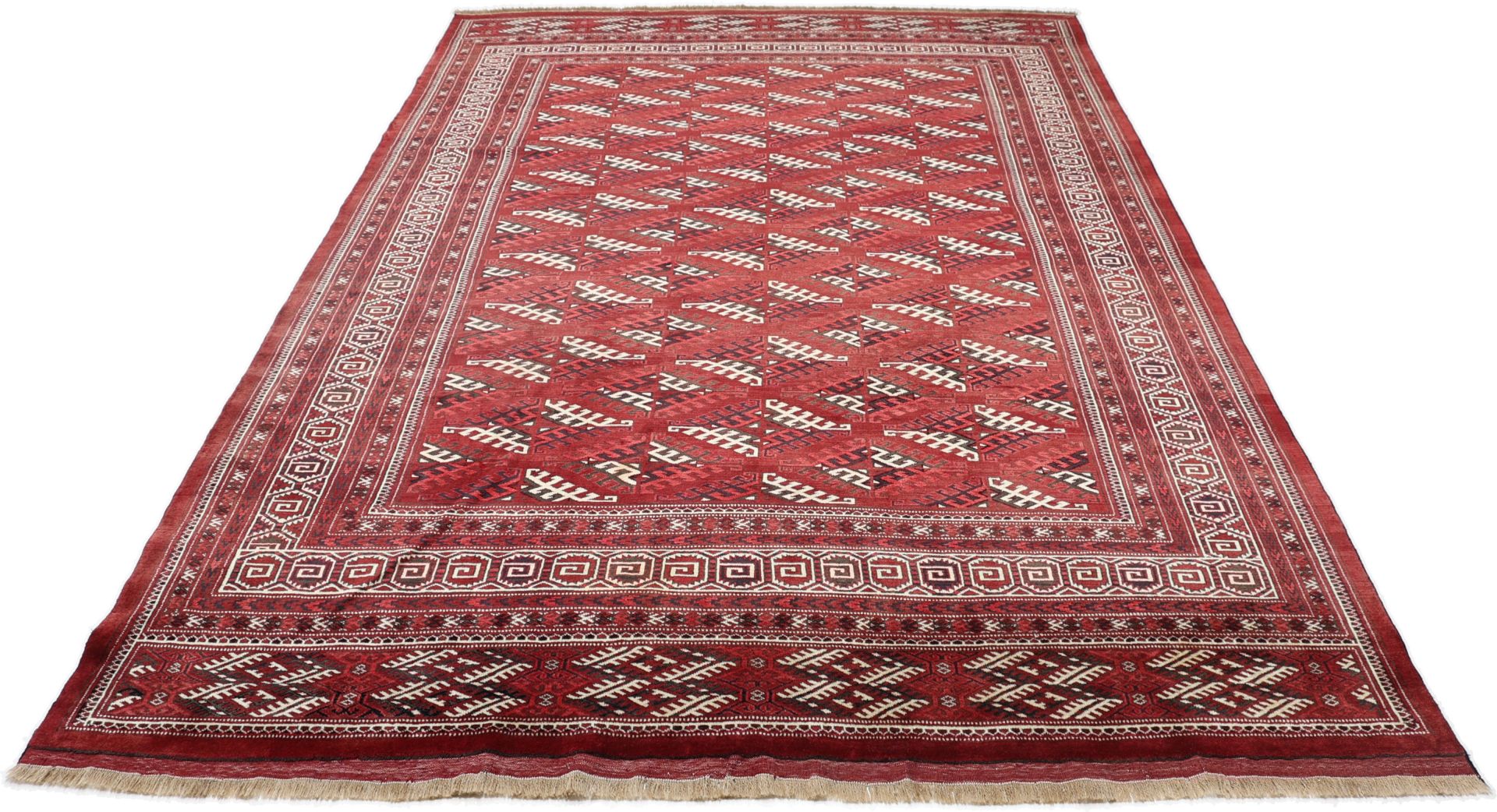Perserteppich Turkmen 255 x 376 cm Schurwolle handgeknüpft