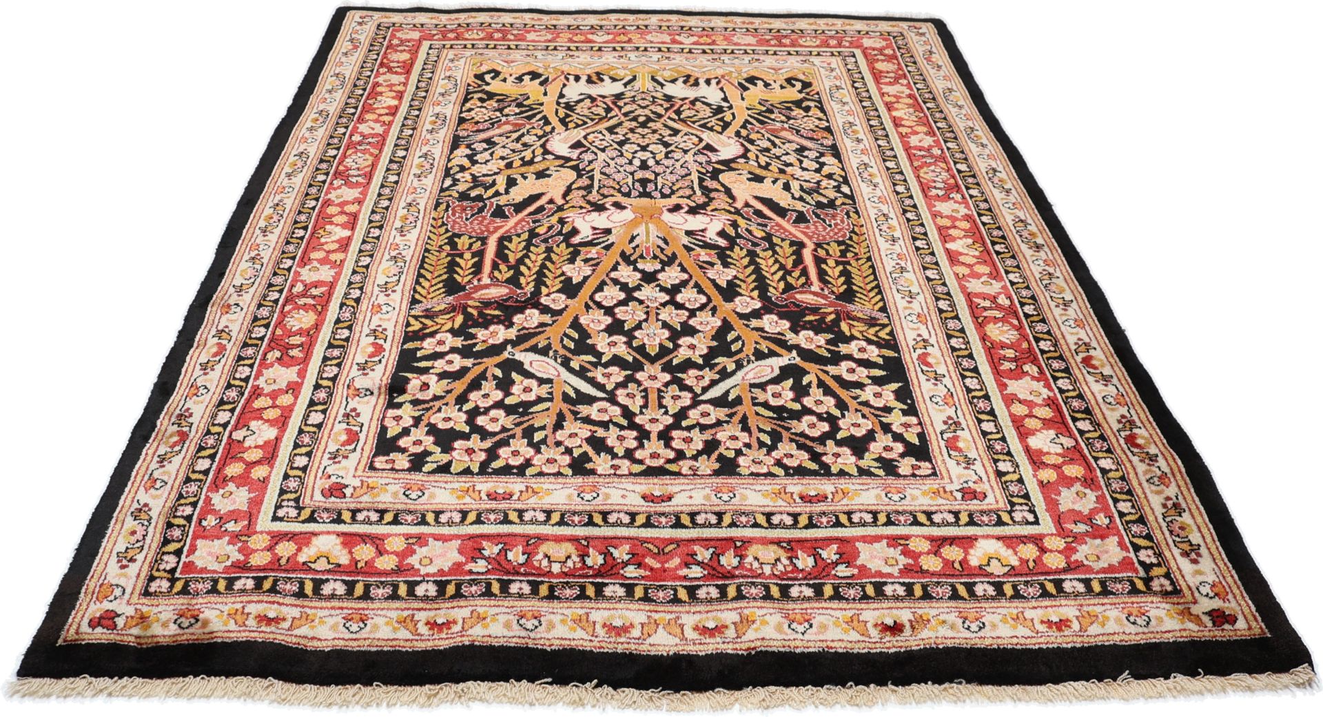 Perserteppich Kurdi 152 x 200 cm Schurwolle Handgeknüpft antik